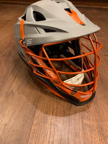 Orange / Gray Cascade S Helmet W/ Orange face mask