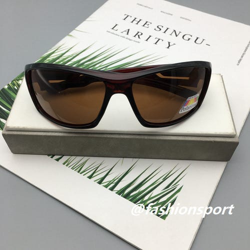 Punk Outdoor Cycling Polarized Sunglasses Brown Frame Brown Square Lens Sunglasses Unisex