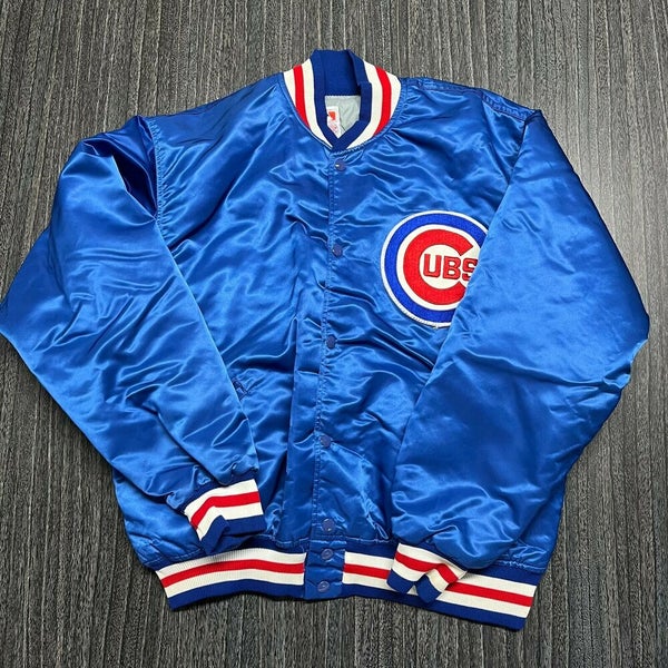 Sideline Pullover Satin Jacket Chicago Cubs