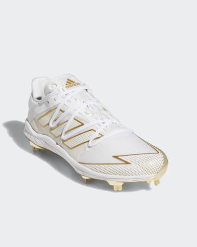 Gold Men's Molded Cleats Low Cut Adizero Afterburner