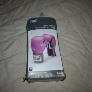 Everlast 12 Oz Pro Style Boxing Training Gloves, Pink - Like New!