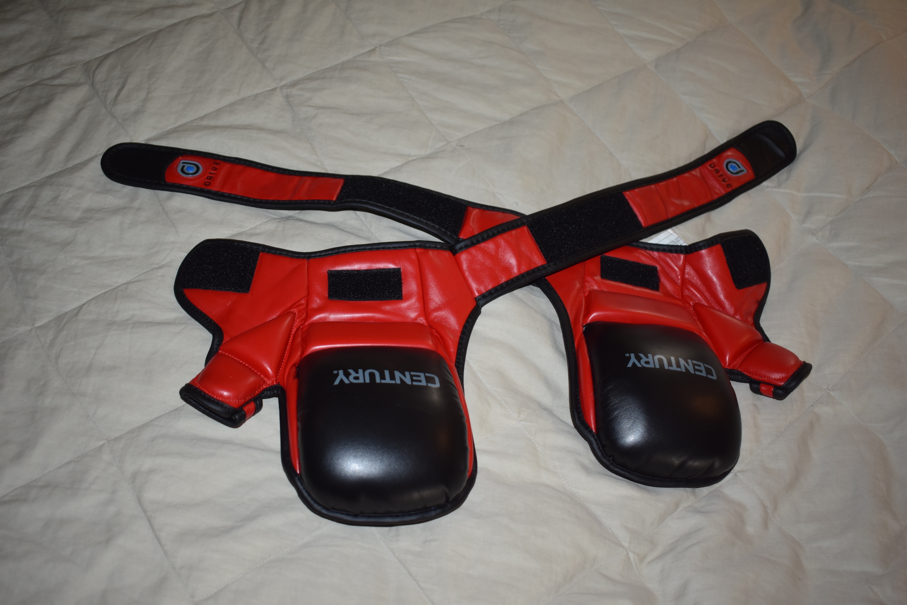 Century MMA Drive Hand Pads/Gloves, Black/Red, Medium