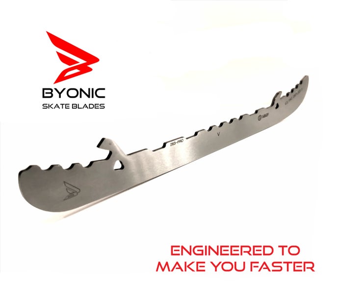 (2) New Byonic Runners (Blades) for Bauer LS Edge size 288 - Brushed Stainless Steel