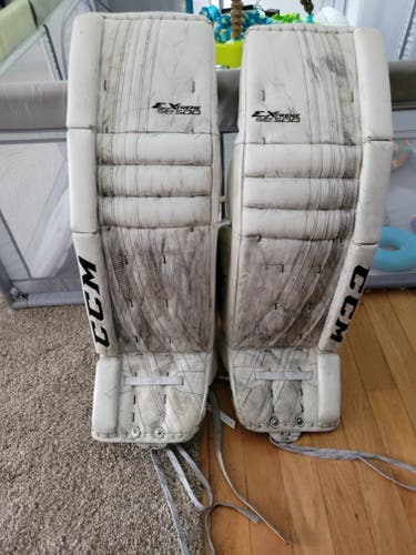 Used 36" CCM Extreme Flex Pro Goalie Leg Pads