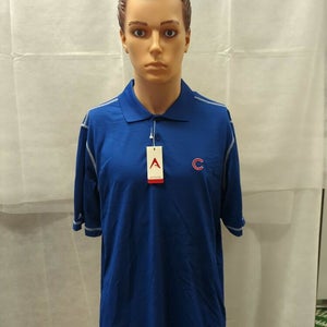 Chicago Cubs World Series Champs Polo Shirt Adult Small Blue