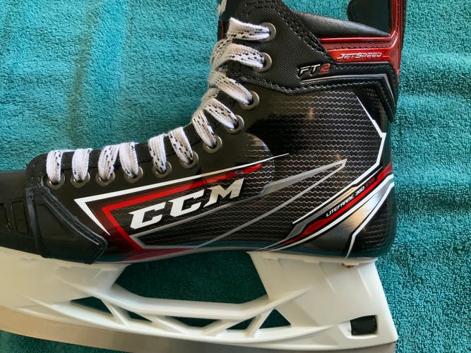 Senior Used CCM JetSpeed FT2 Hockey Skates Regular Width Pro Stock Size 9.5