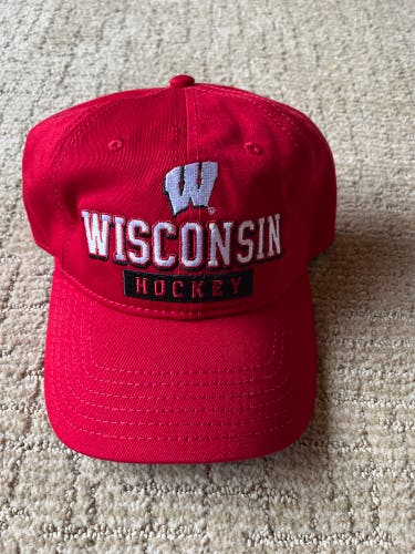 Red Wisconsin Badgers Hockey Under Armour Hat