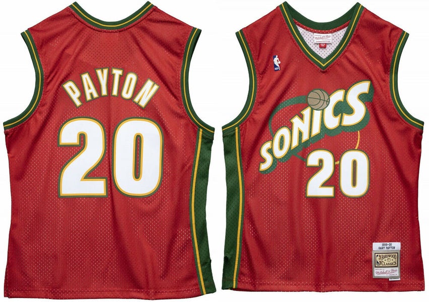 Fan Gear Nation Men's Seattle Sonics Gary Payton 1995-96 Hardwood Classics Jersey - Green XL / Green