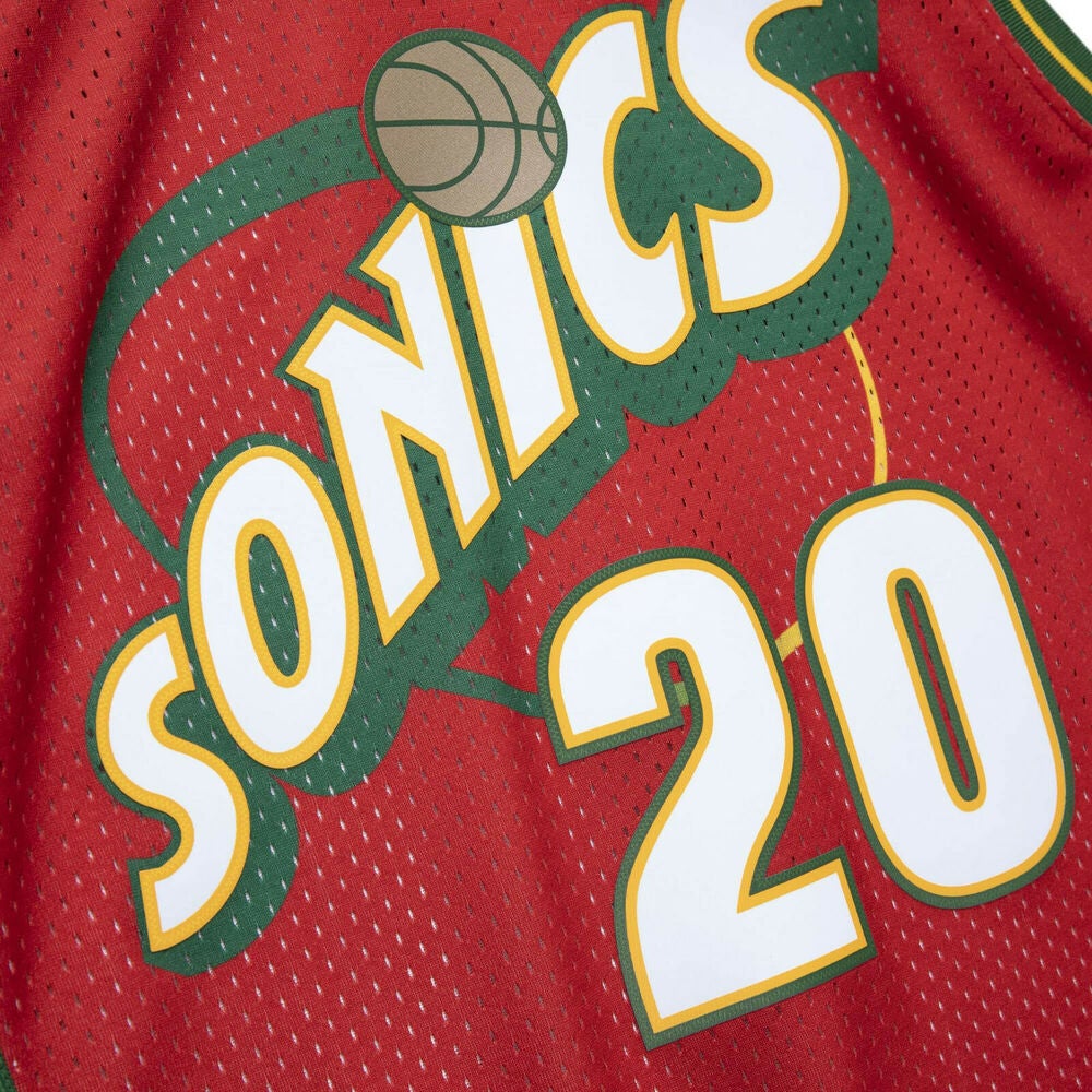 Schwartz Sports Gary Payton (Sonics) Signed Green Custom Basketball Jersey - (SCHWARTZ COA)