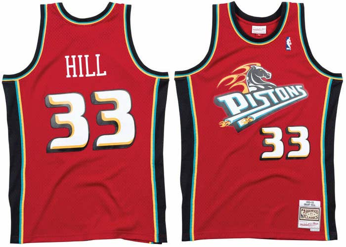 Grant Hill Detroit Pistons Mitchell & Ness NBA Authentic Jersey 1999-2000 Red