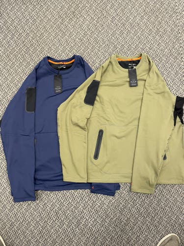 Bauer green/blue XXL fleece crew neck 2-pack