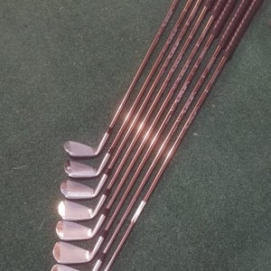 Used Men's Mizuno Right Handed MP-20 HMB 3-PW Iron Set UST Makita Recoil ESX 460 F3 Graphite shafts