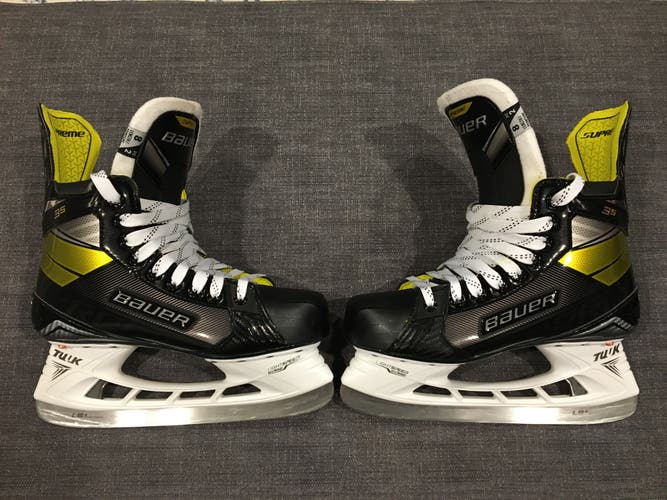 Senior Bauer Supreme 3S Hockey Skates Size 8 (like new) with Superfeet Carbon Pro insoles (new)