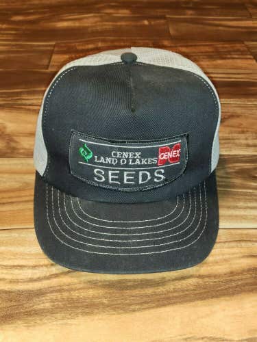 Vintage Rare Farmer Cenex Seed Patch Mesh Land O Lakes Trucker Mesh Hat Snapback