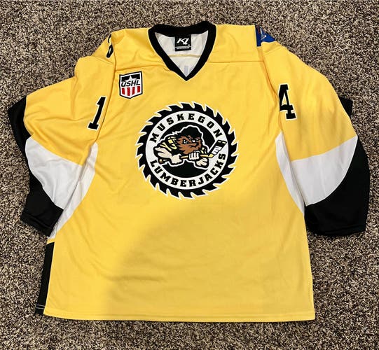 Muskegon Lumberjacks Game Jersey- Andrei Svechnikov