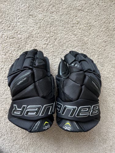 Used 3 times -  Blacked out Bauer Vapor 2X Pro Gloves 13"
