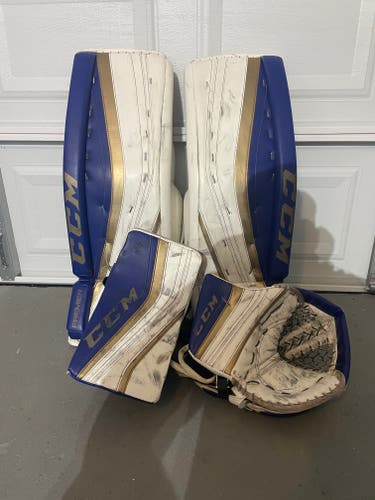 Used 34" CCM Premier Pro Goalie Leg Pads Pro Stock