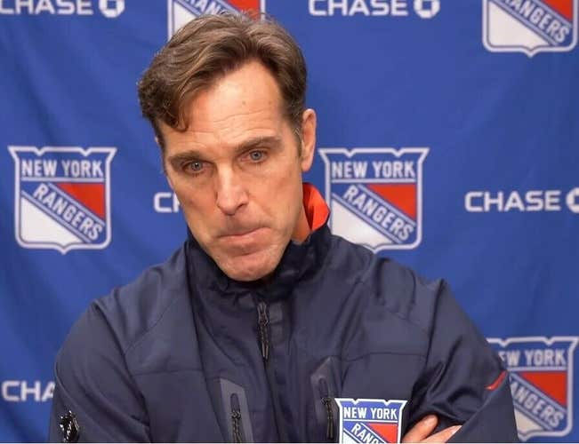 David Quinn Coach New York Rangers Full Zip Jacket Team Issue Fanatics Authentic XL