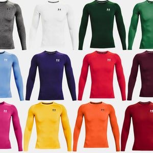 Under Armour Men's UA Compression Long Sleeve HeatGear T-Shirt Sonic Workout Tee