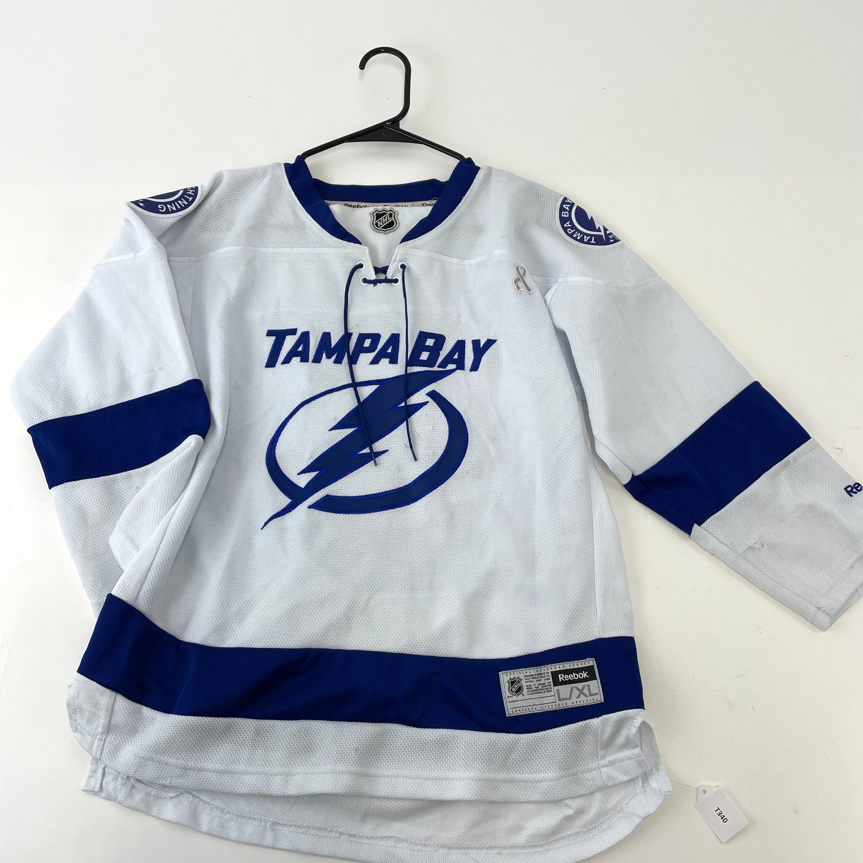 Tampa Bay Lightning Reebok Youth Away Jersey - Size L/XL