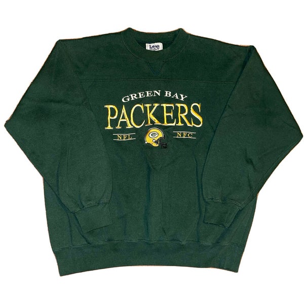 Vintage Green Bay Packers Logo 7 NEW Deadstock Crewneck Fleece