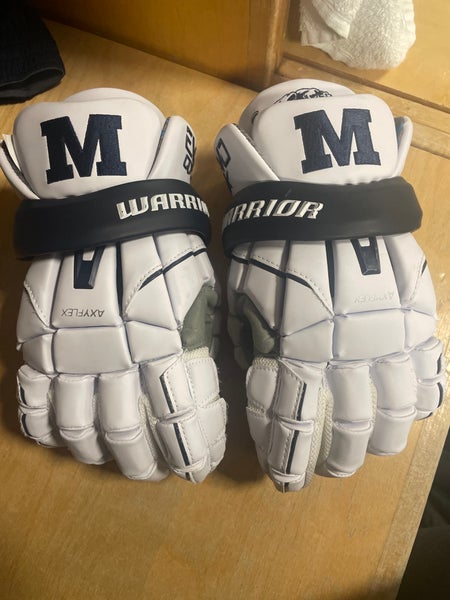 Used Player's Warrior EVO QX Custom Middlebury College Lacrosse Gloves