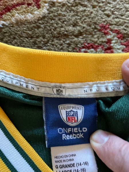 GREEN BAY PACKERS AARON RODGERS REEBOK FOOTBALL JERSEY SIZE L 14