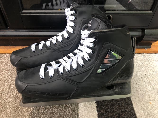 Used True Regular Width  Size 10 Custom Pro Hockey Goalie Skates
