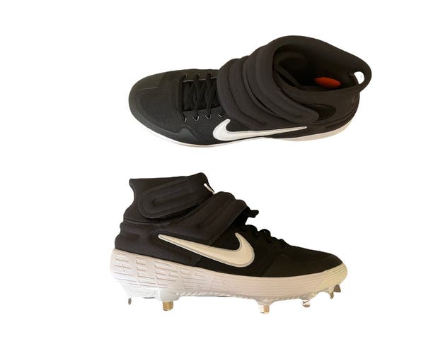 Nike Alpha Huarache Elite 2 High Metal Baseball Cleats/ Black White / 11.5 M US