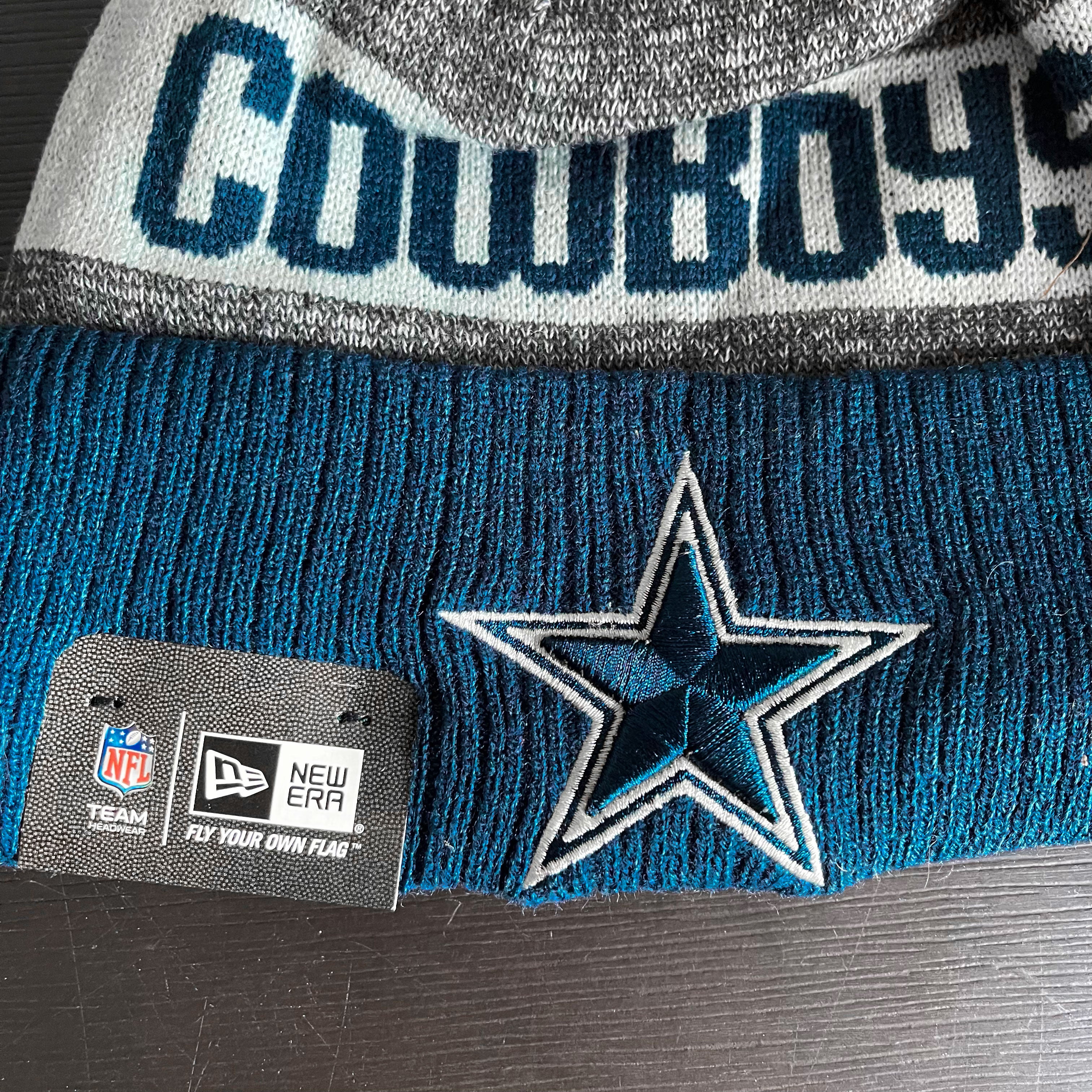 Dallas Cowboys New Era Sideline Knit Beanie Cap Hat Blue Gray