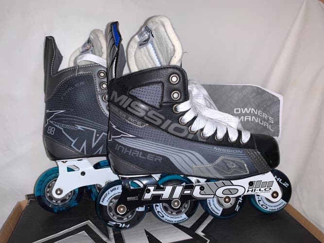 New Mission Inhaler AC6 Inline Skates Junior Sz 3E