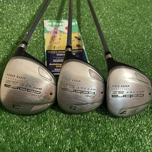 Lady Cobra Offset Fairway Woods Set 3,5,7 Woods With Graphite Shafts