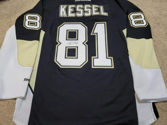 PHIL KESSEL 15'16 Cup year Signed Pittsburgh Penguins NEW Large Hockey Jersey tr
