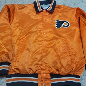 BERNIE PARENT Signed Vintage Philadelphia Flyers O'Shea Team Jacket size Small