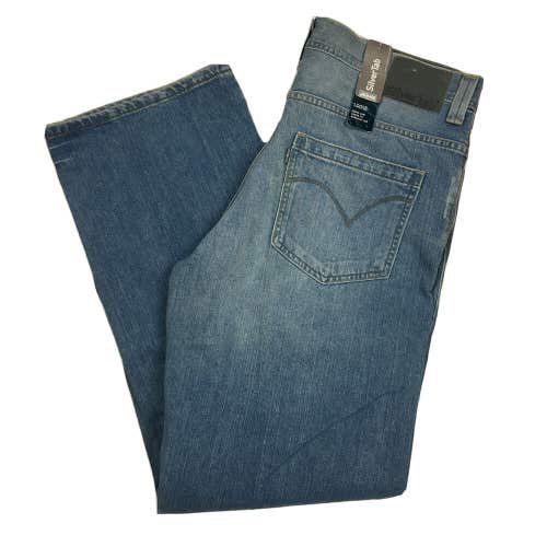 NWT Vintage 90s Y2K Levi's SilverTab Light Wash Denim Jeans Loose Fit 36x34