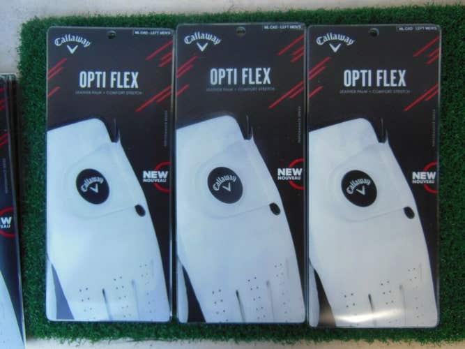 3 Callaway OptiFlex Medium/Large Cadet - Left Hand Golf Gloves