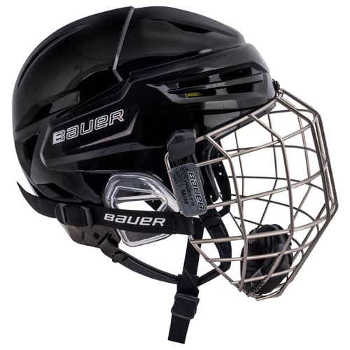 Black New Medium Bauer Re-Akt 95 Combo Hockey Helmet with Cage Senior ReAkt Re Akt