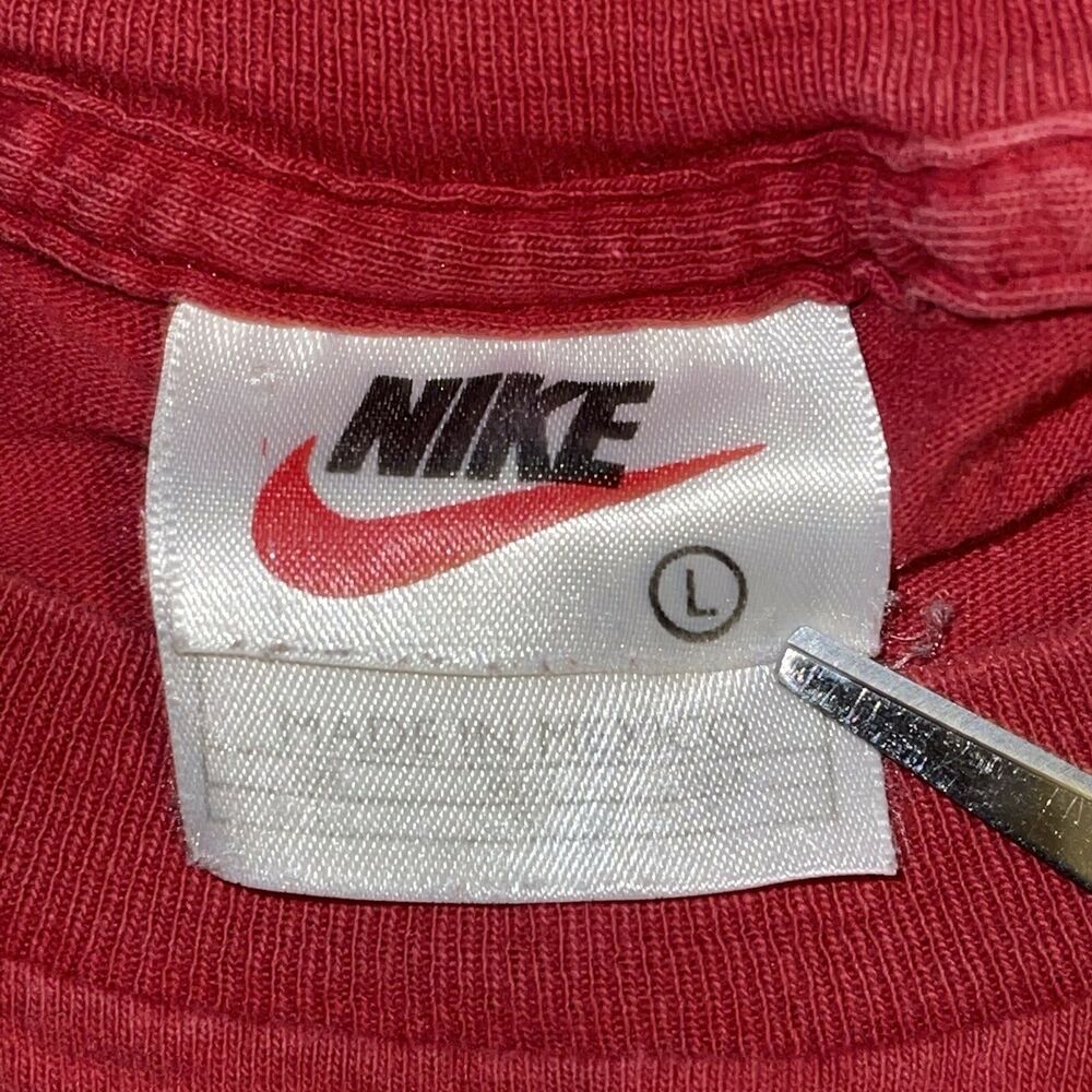 nike white tag red swoosh