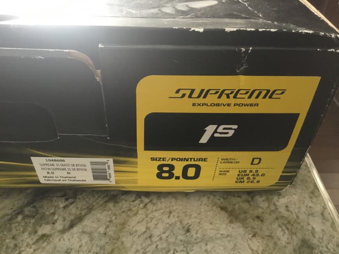 Senior New Bauer Supreme 1S Hockey Skates Regular Width Size 8