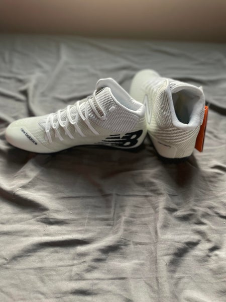 White Men's Adult New Size 11.5 (Women's 12.5) Molded Cleats New Balance High Top Burn X Mid