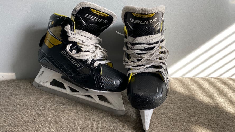 Bauer Extra Wide Width Size 8.5 Supreme 3S Goalie Skates