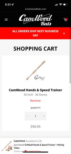 CamWood Bat 30”