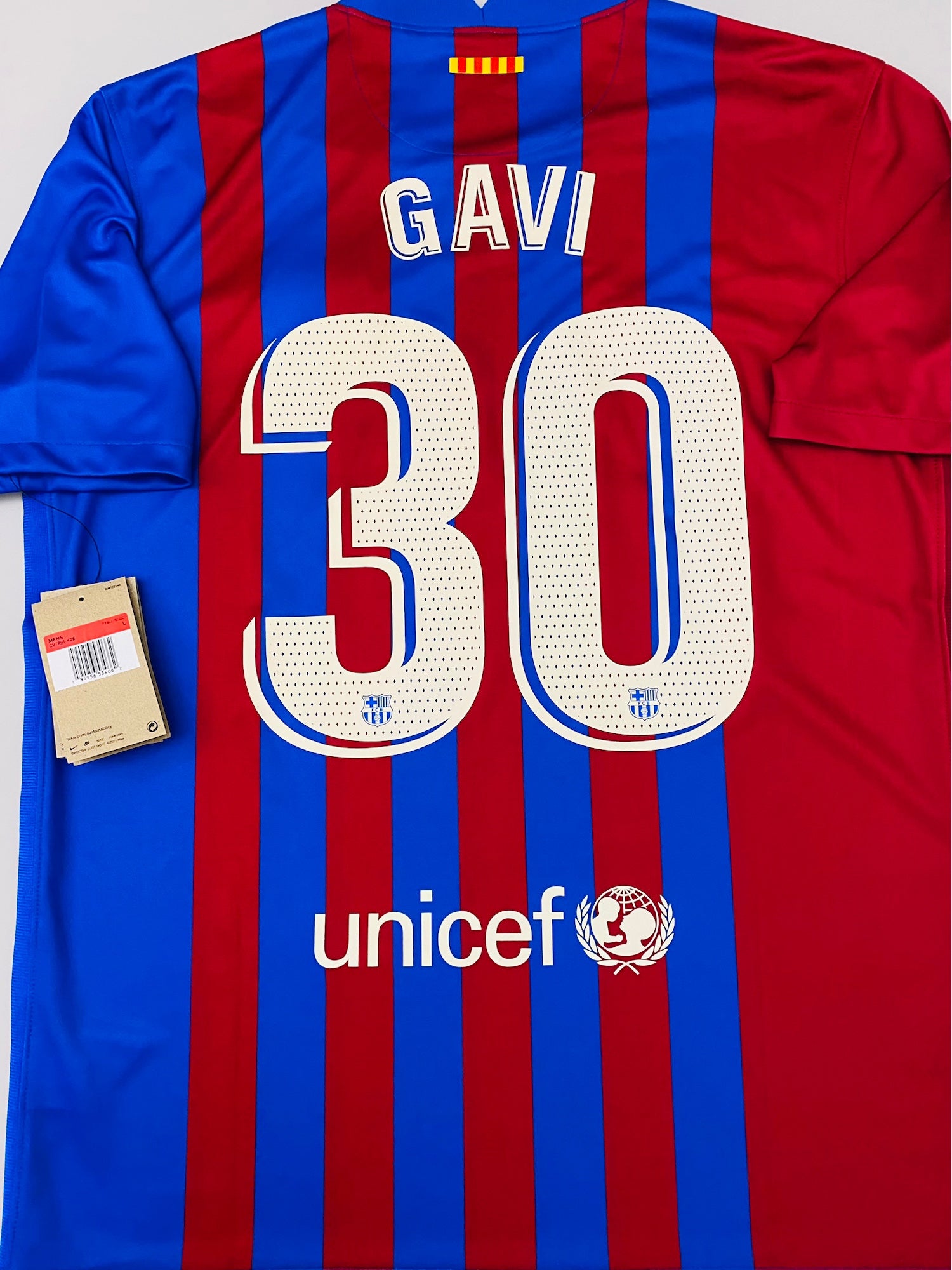 FC Barcelona Home Soccer Jersey Gavi #30 Player - Depop