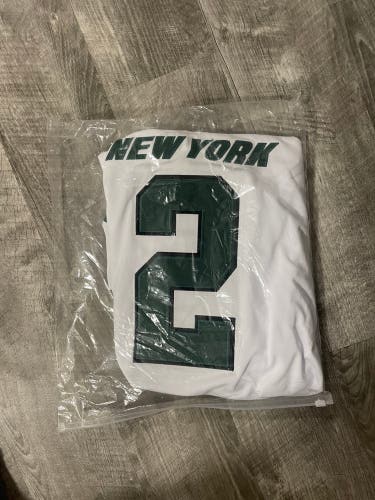 White Adult Large Zach Wilson Jersey