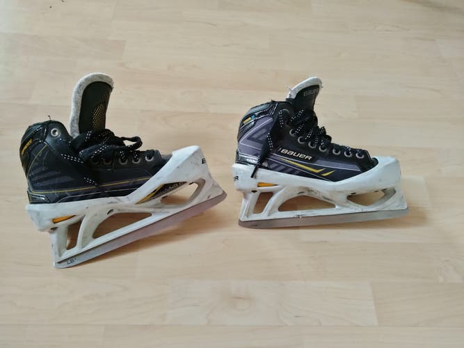 Junior Used Bauer Supreme One.9 Hockey Goalie Skates Regular Width Size 4