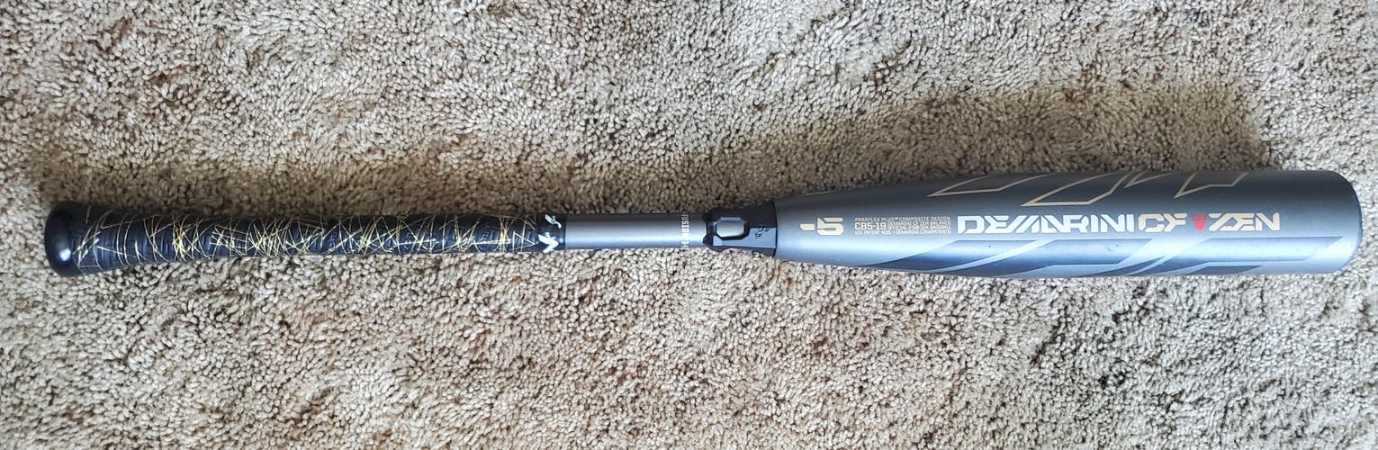 Barely Used 2019 DeMarini Composite CF Zen Bat (-5) 26 oz 31"
