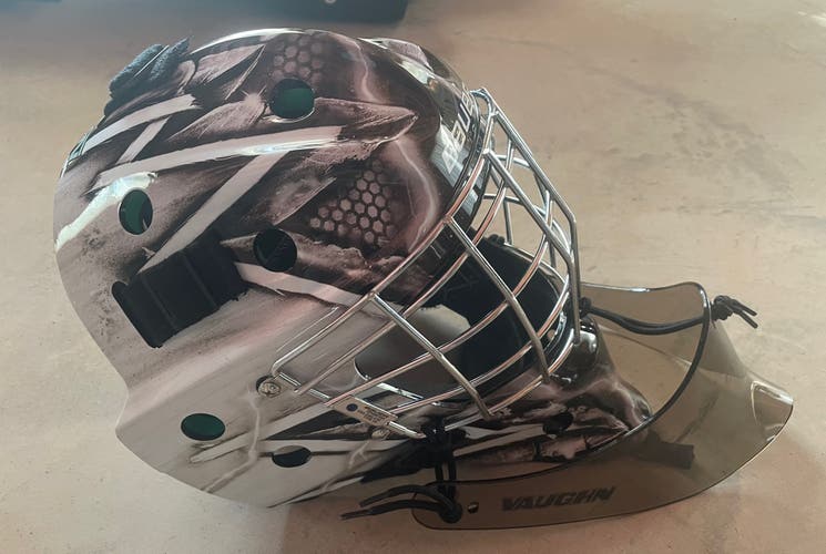 Used Bauer  NME 4 Goalie Mask With Vaughn Throat Guard