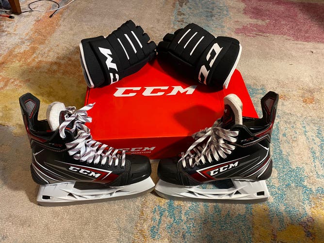 CCM SKATE AND GLOVES COMBO!!
