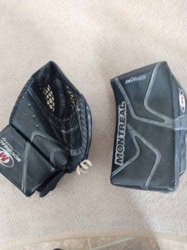 Montreal goalie glove and blocker