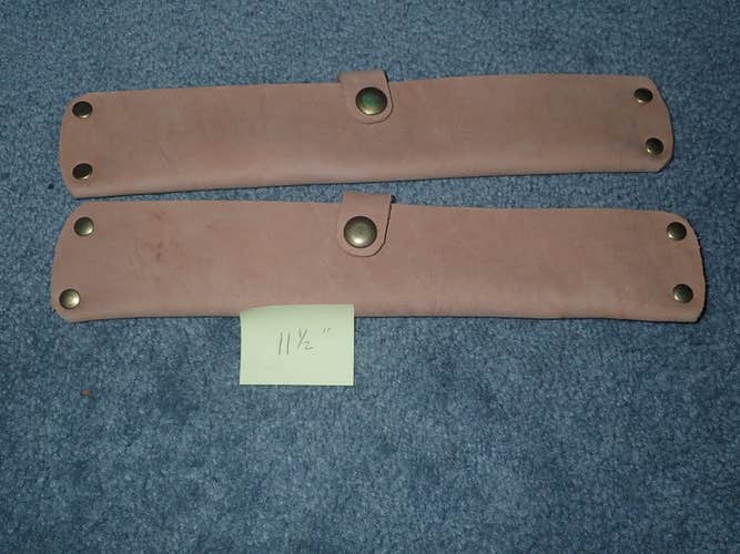 VINTAGE UNBRANDED LEATHER Figure/Hockey Blade Covers / 12" LONG